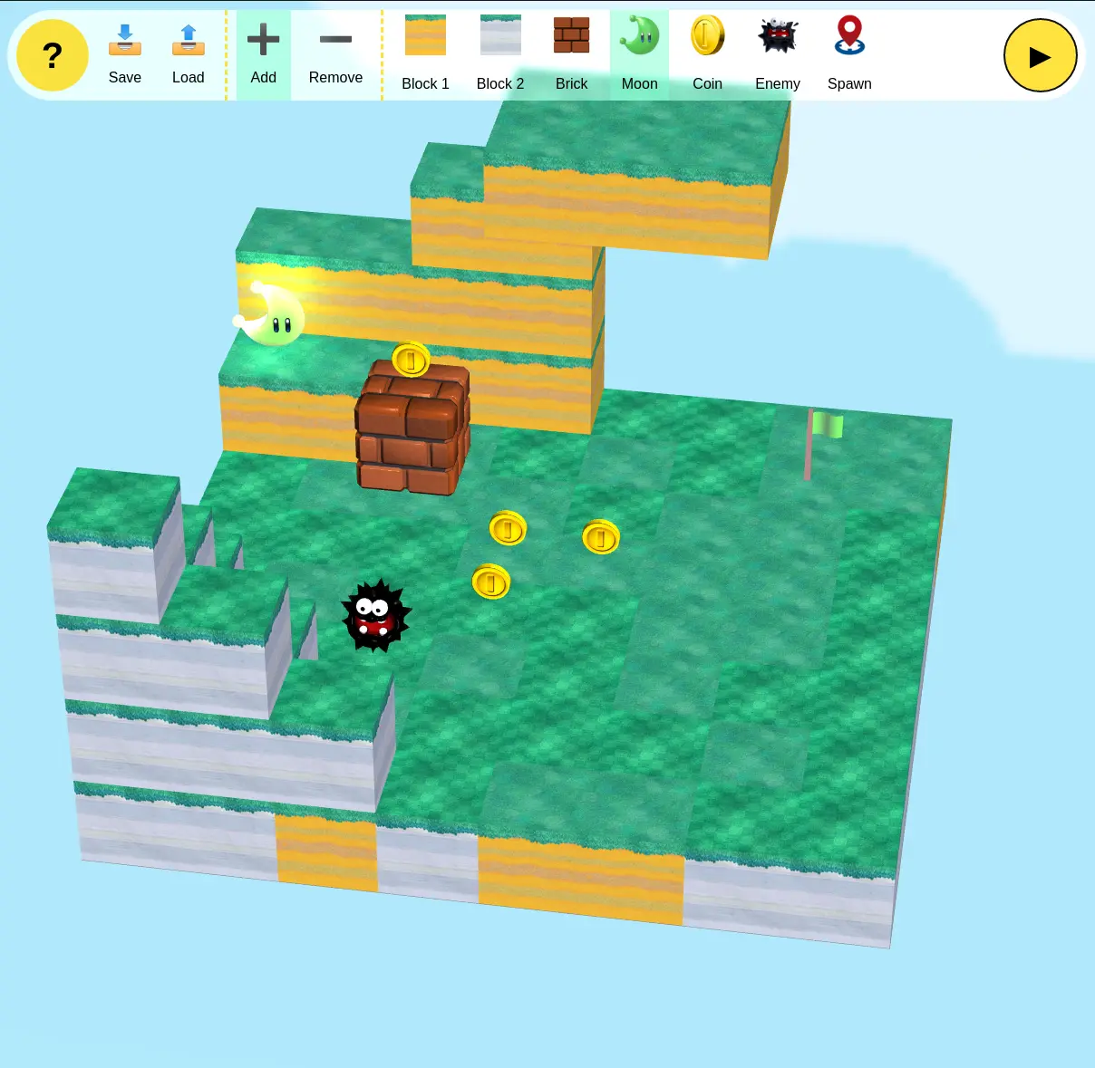 Example of the same level but in editor mode
